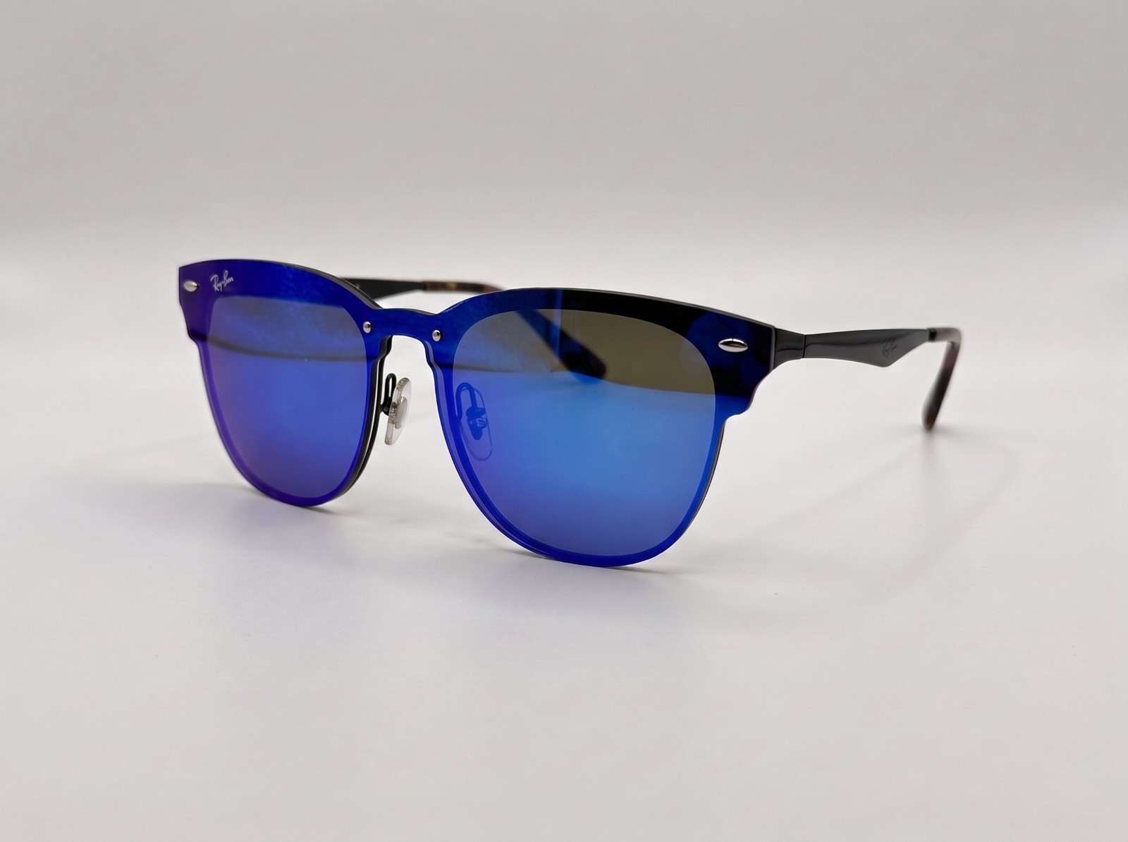 Title: Ray-Ban Blaze Clubmaster Sunglasses (RB3576N) – Blue Mirror