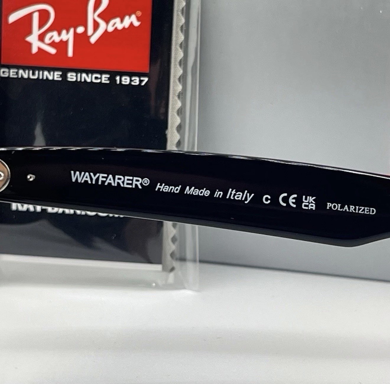 Ray-Ban Original Wayfarer Classic Black Polarized Sunglasses RB2140 901/58 50mm