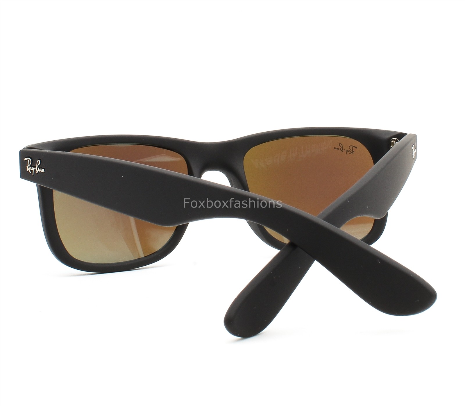 Ray-Ban Justin RB 4165 Sunglasses Matte Black Flash Blue 54mm Scratch No Case