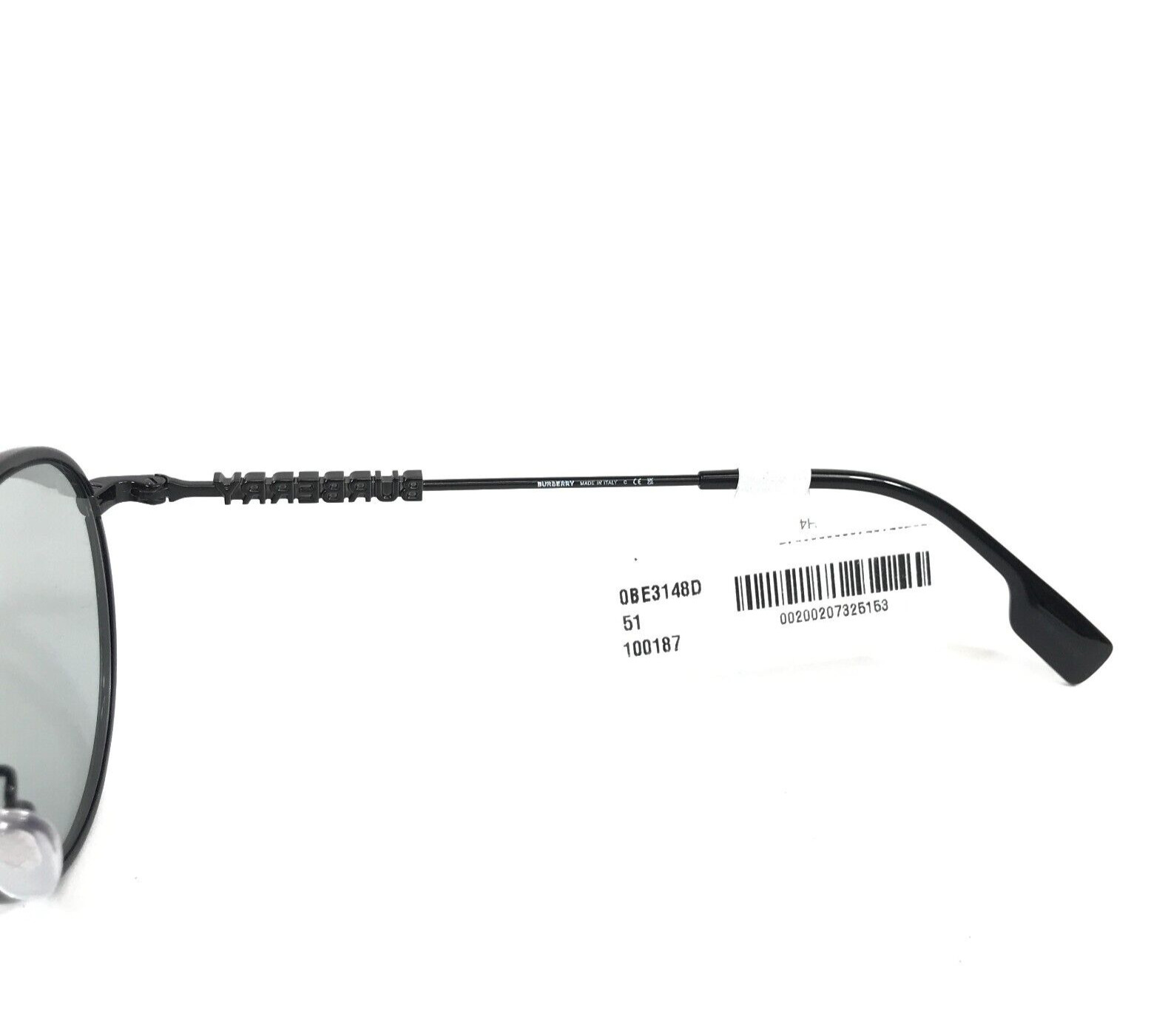 Burberry Sunglasses B3148-D 1001/87 Black Round Frames w/ Gray Lenses 51-20-140