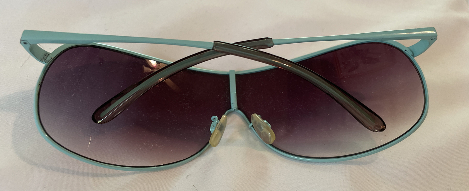 Womens Blue Metal Frame 100% UV Protection Driving Golf Sports UltraLight Shades