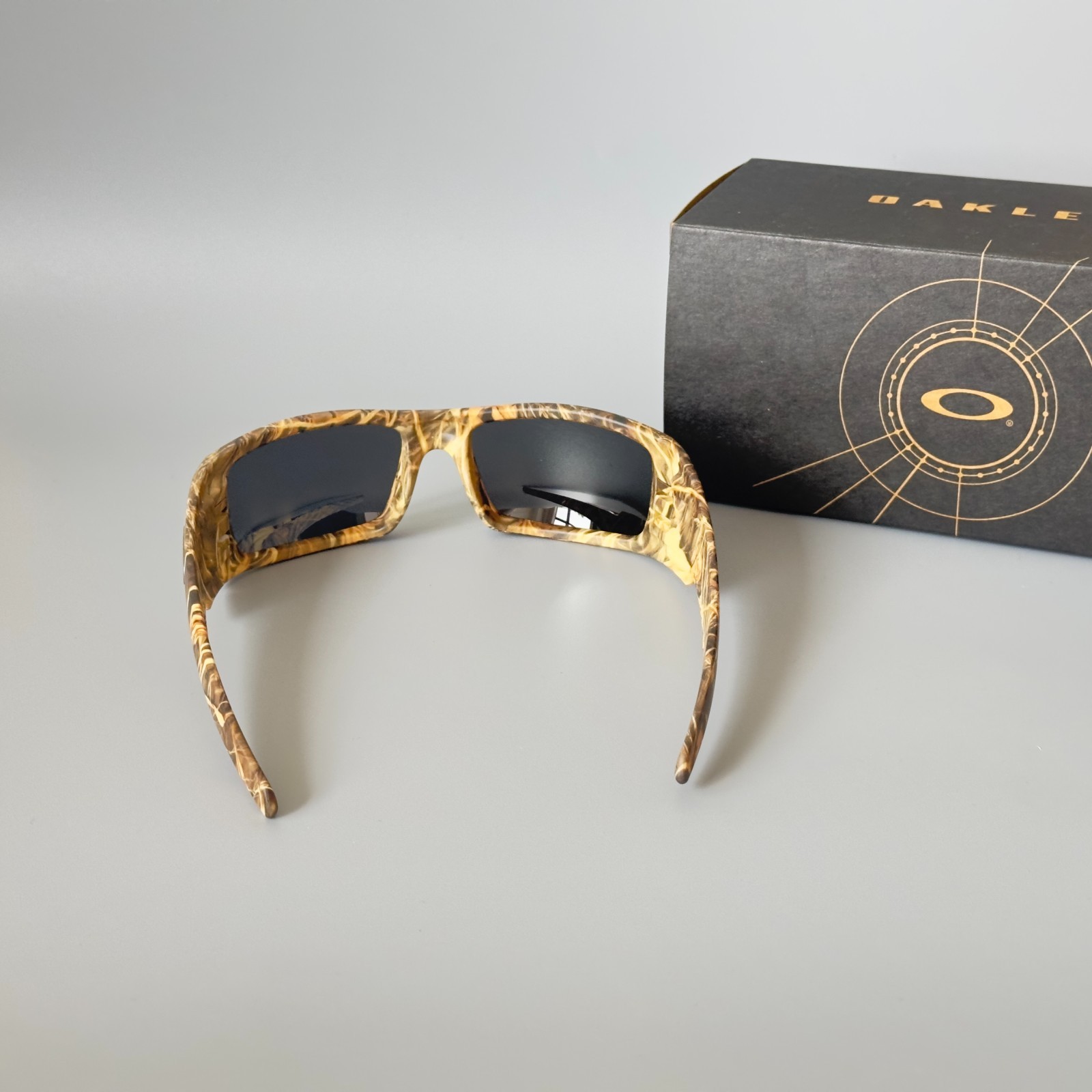 Oakley Gascan Polarized Sunglasses OO9014 Woodgrain Frame Grey Polarized Lens