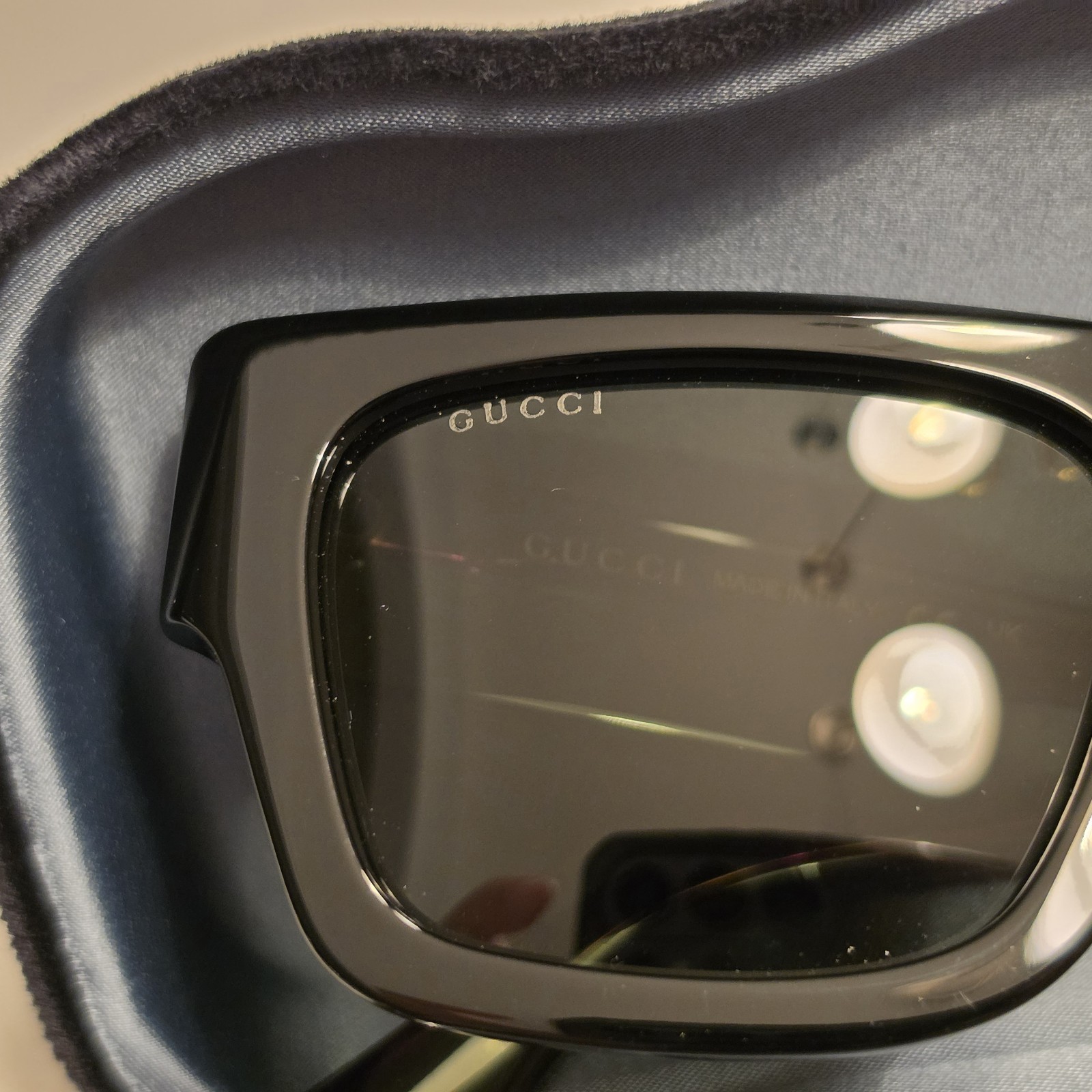 GUCCI GG1668S 001 Black Grey Havana Men’s Medium 52 mm Sunglasses