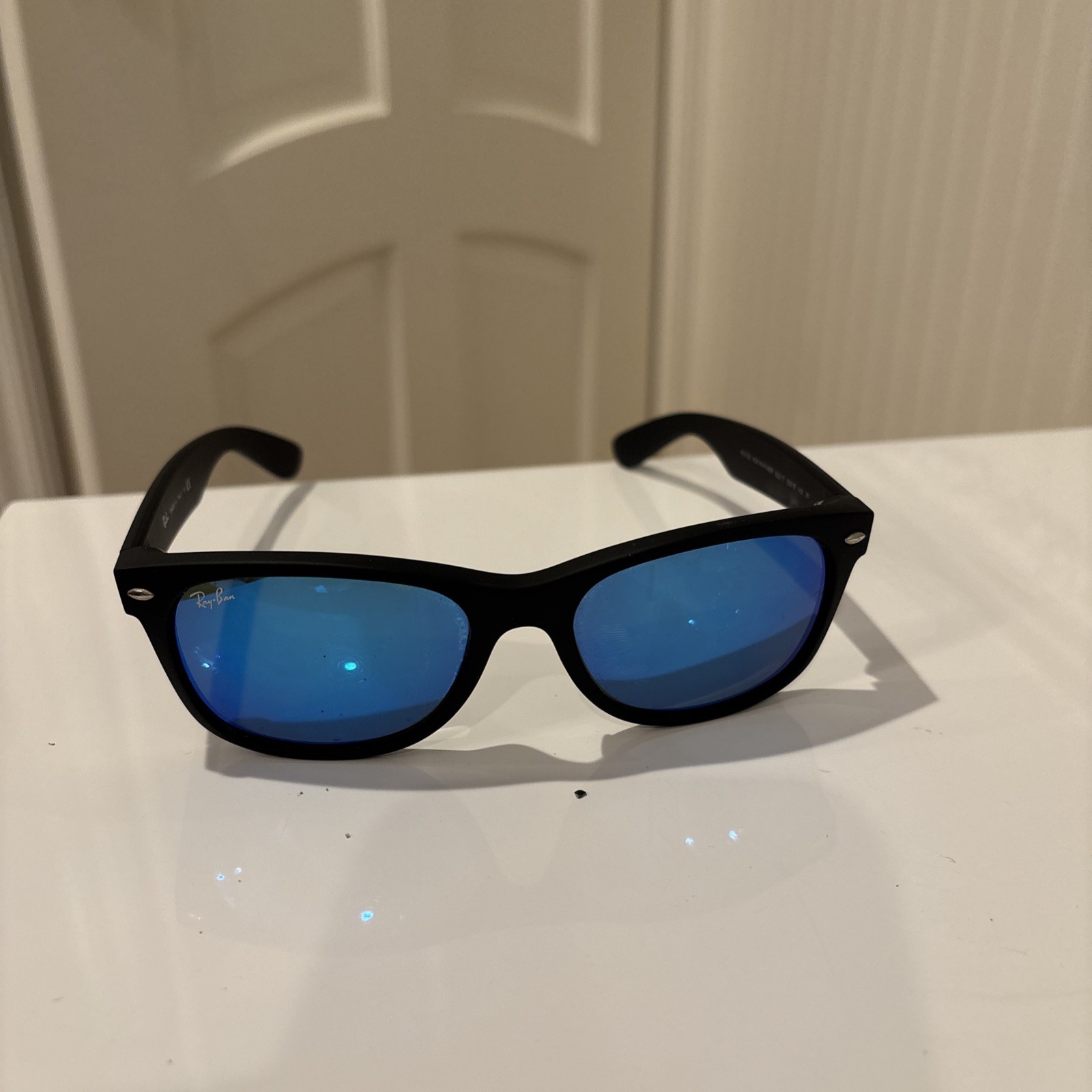 Original Ray-Ban Wayfarer Rb2132 Blue Mirror Flash 622/17 Color