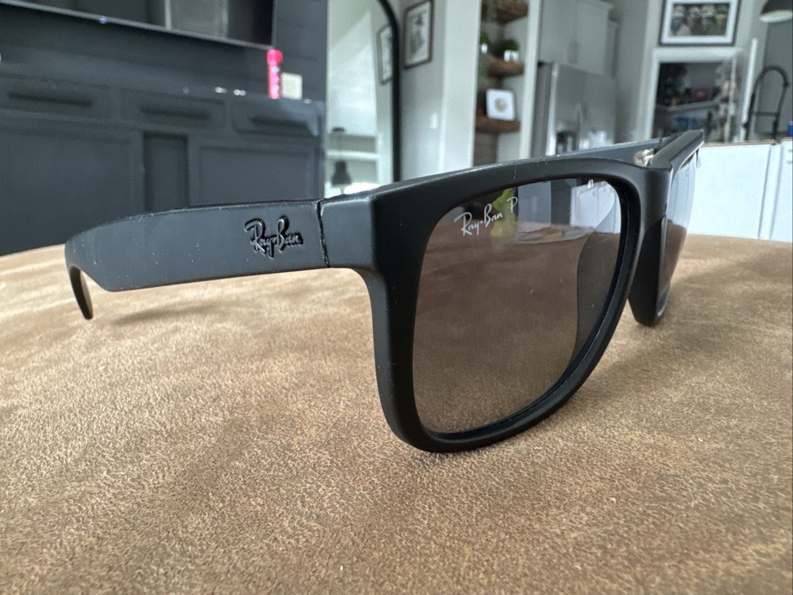 RAY BAN RB4165 622 T3 Matte Black Grey Polarized Men’s 55 mm Sunglasses #E81
