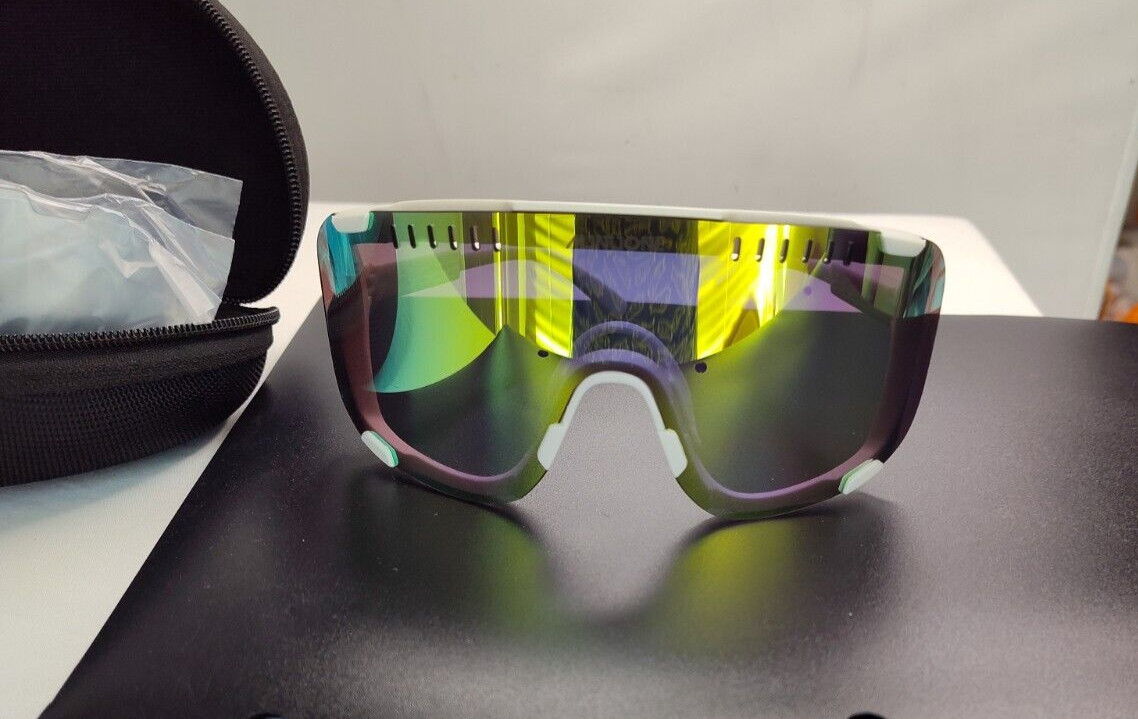 Mjnuone Sports Cycling Goggles Mens Driving Mirrored Sunglasses w 3 New lens