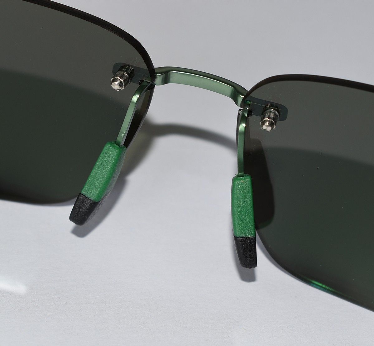 Maui Jim Lanakila GM624-15 Rimless Polarized Sunglasses Green Mirror 59-16-140