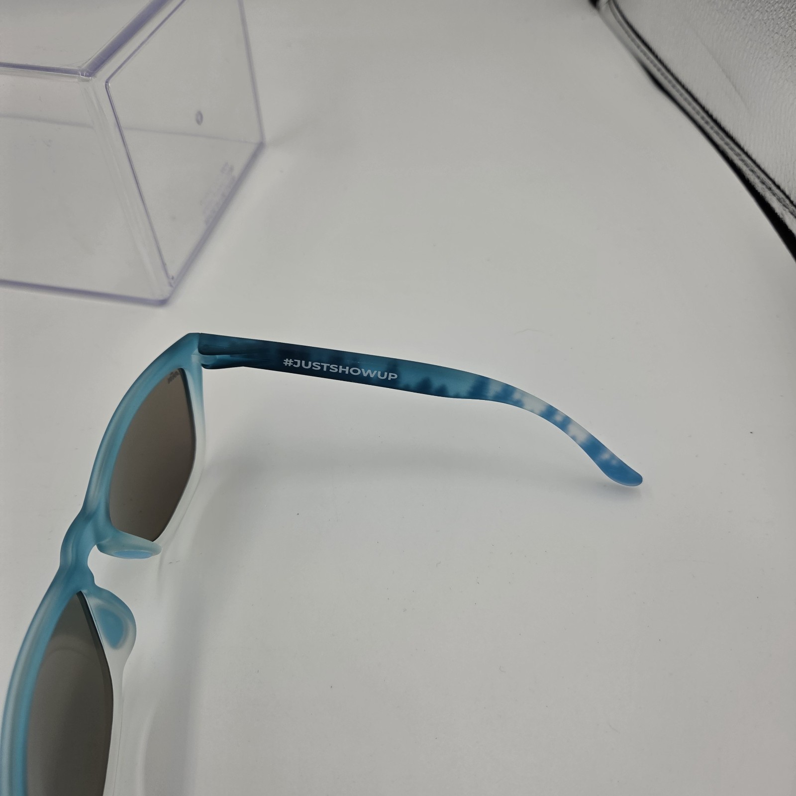 Knockaround #JUSTSHOWUP Limited Edition Forest Print Blue Mirror Sunglasses NEW