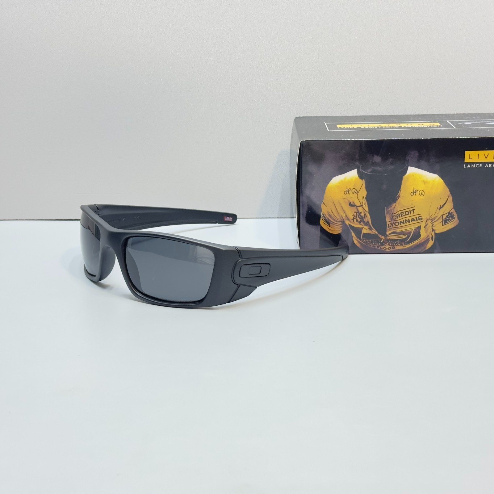 Oakley Fuel Cell OO9096 Sunglasses Matte Black Frame Gray Lens USA Made w/ Box