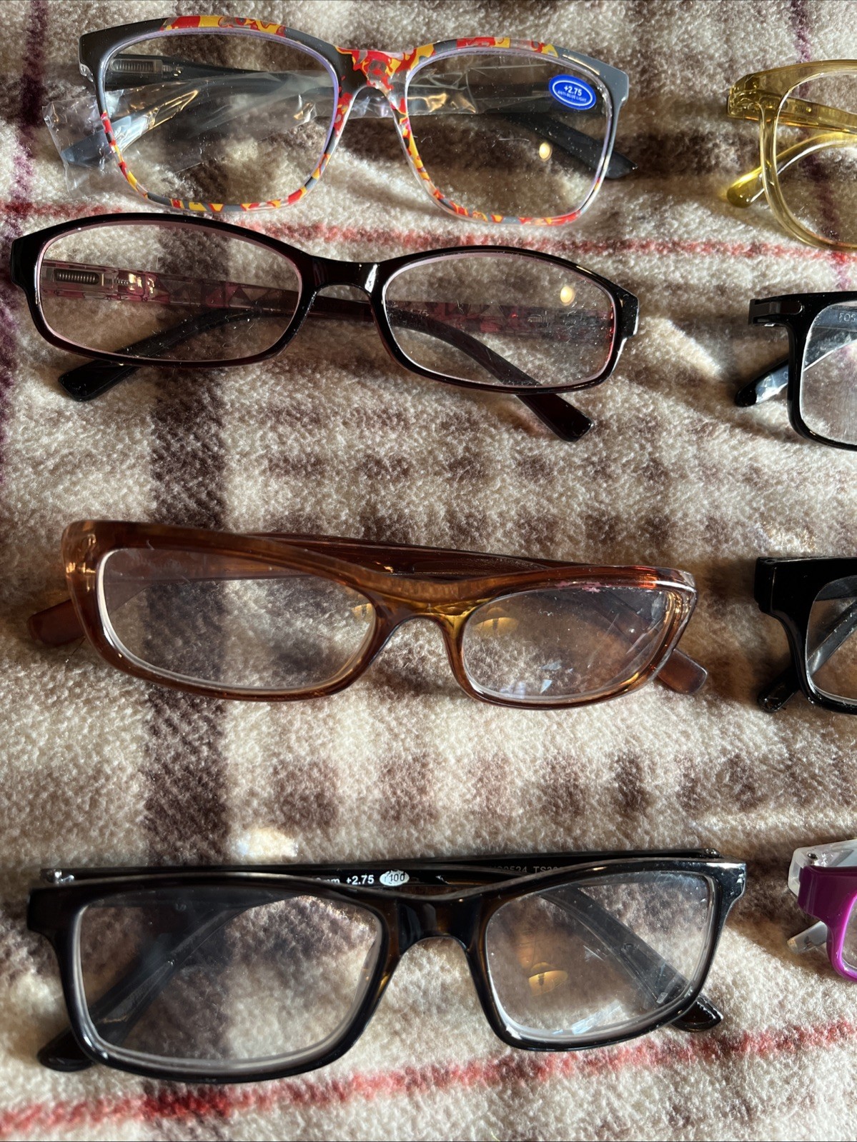20x Pc Glasses Lot Eyeglasses Black Brown Tortoise Plastic Eyewear Frames Bundle
