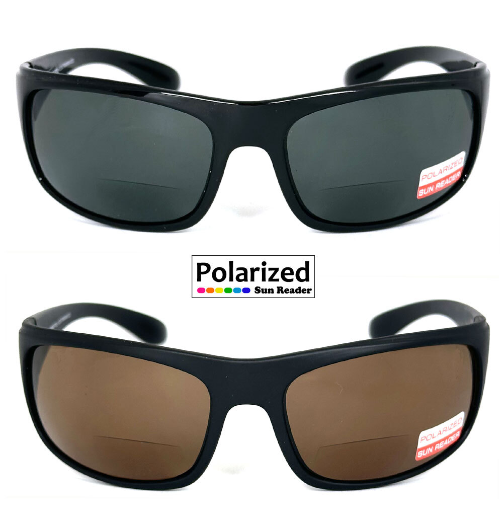 POLARIZED MENS WOMENS BIFOCAL SUNGLASSES READING SUN GLASSES WRAP UV400