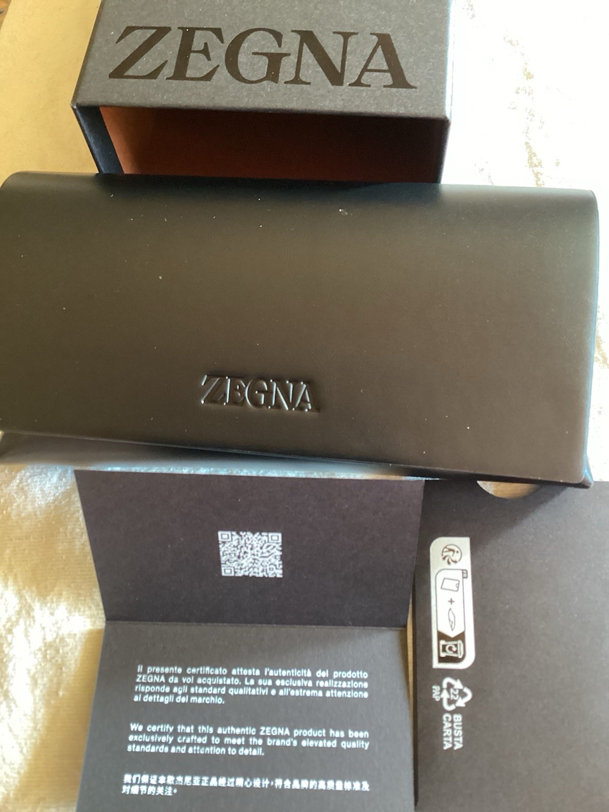 NEW Ermenegildo Zegna EZ0095 55V Tortoise Sunglasses w/Case Authentic.