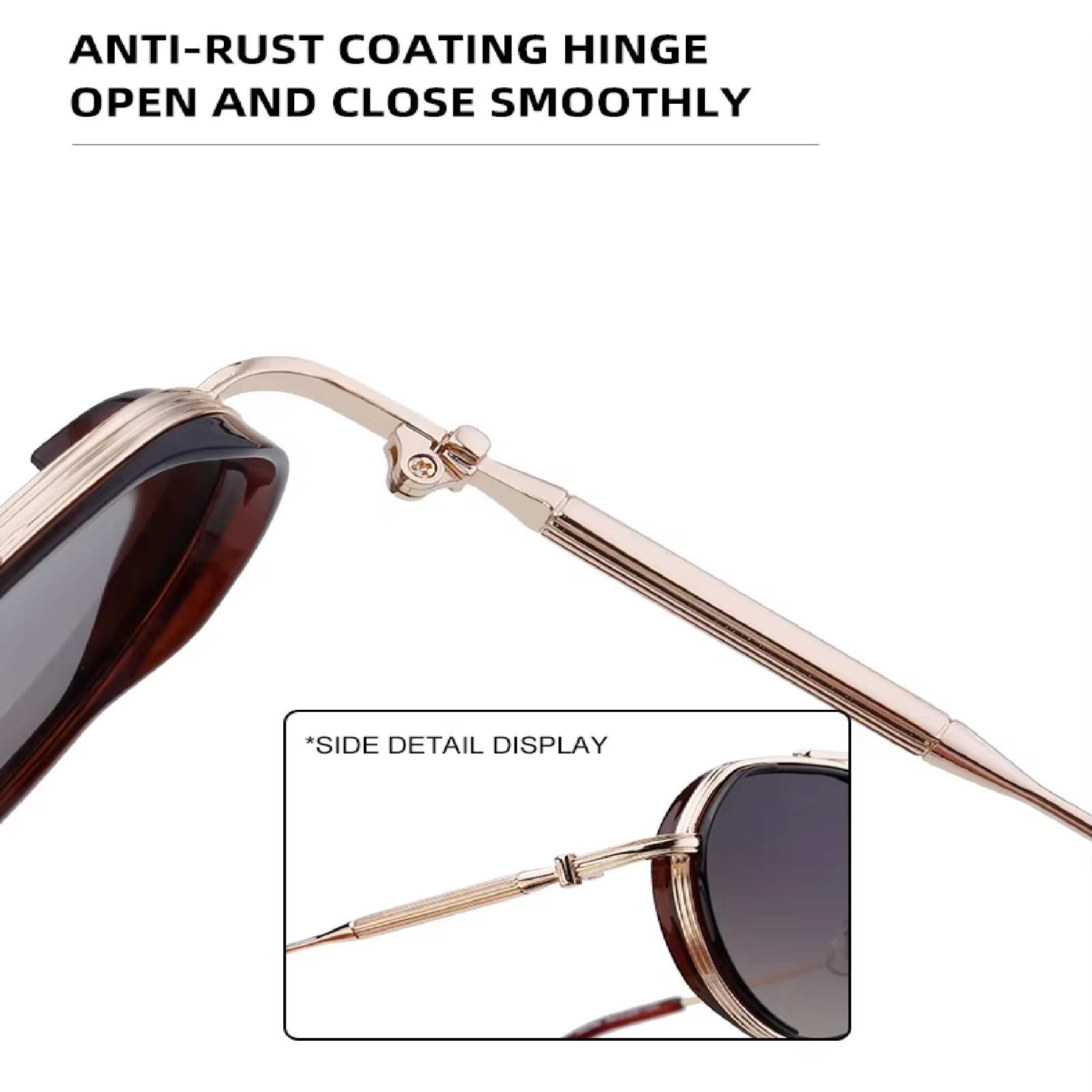 Sunglasses Women Men Retro Aviator Style Rounded Metal Frame Luxury Shades UV400