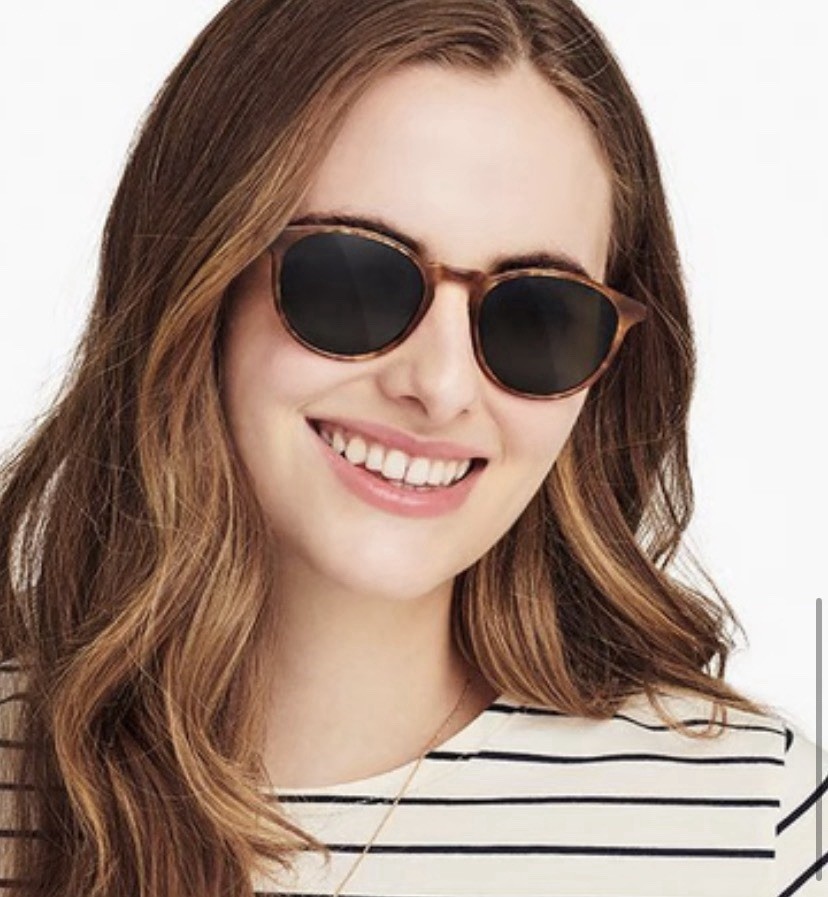 Warby Parker Duffer Round Tortoise Brown Frame Green Polarized UV400 145mm