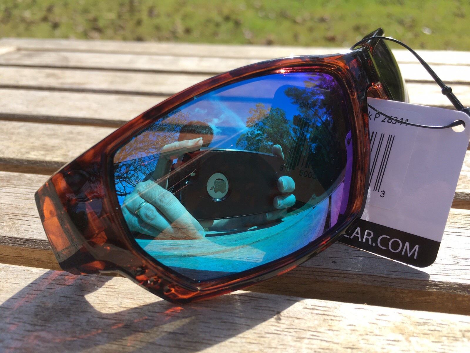 RAZE Sonar Sunglasses Polarized Mirrored Blue Brown Lens Tortoise Shell 28344
