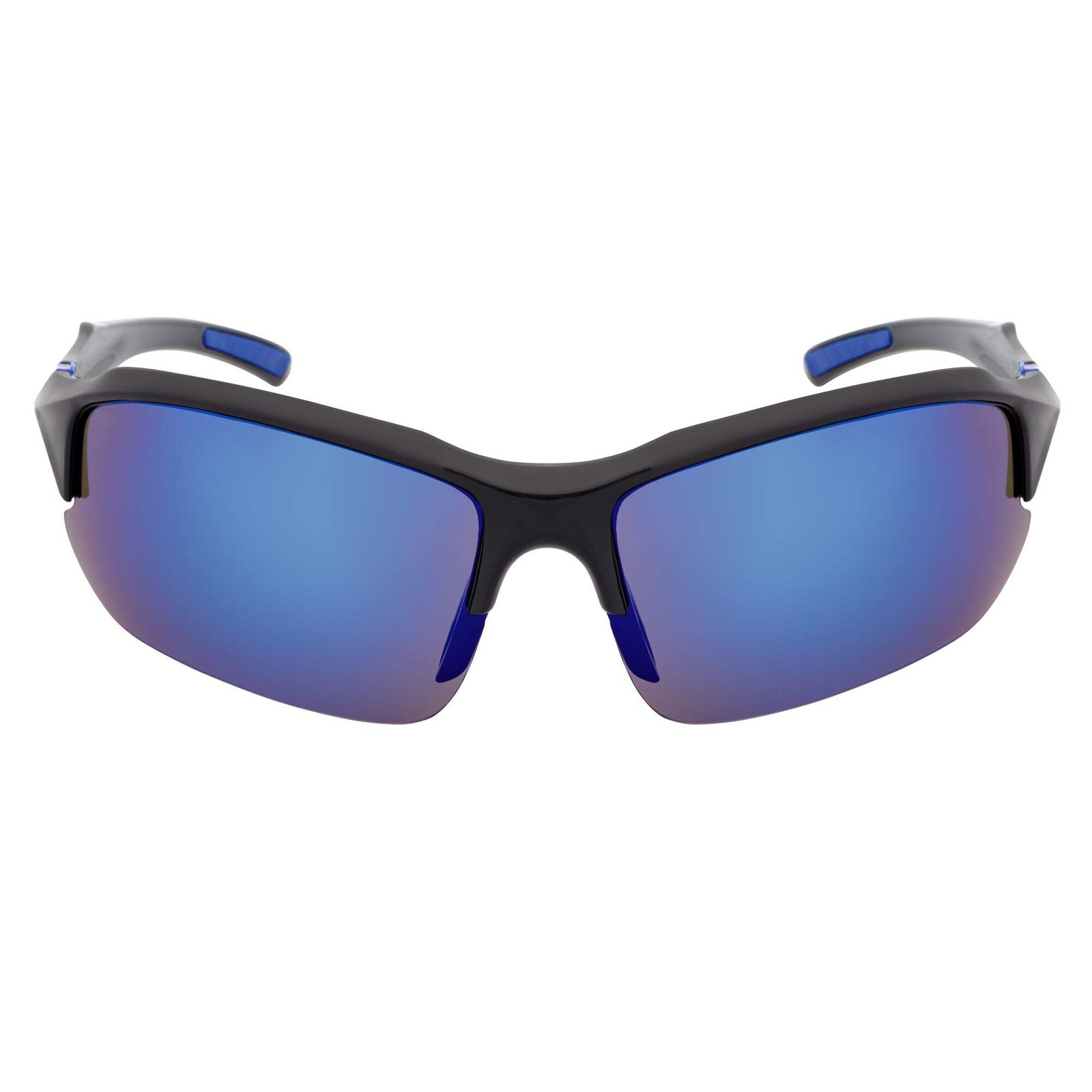 PACIFIC – Polarized Rimless Half Frame Sports Wraparound Sunglasses Gloss Black
