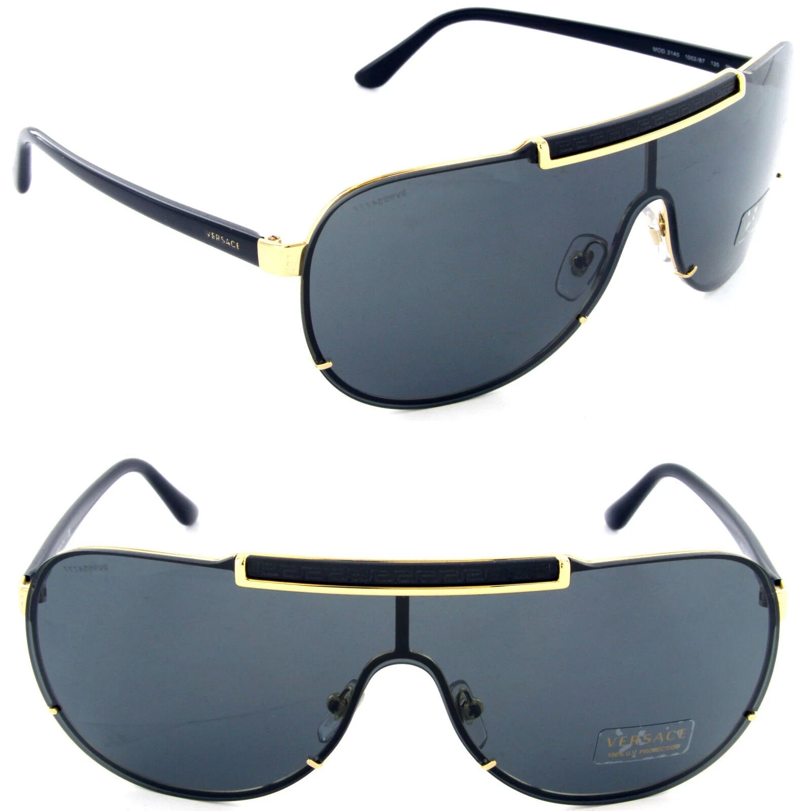 VERSACE | NEW | 2140 | 2140 1002 – 87 | GOLD | DARK GREY | NON POLARIZED