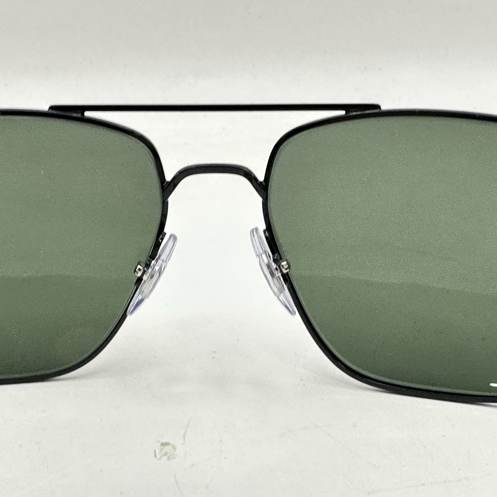 Ray Ban Mens Irregular Aviator Double Bridge Sunglasses RB3663 Black/Green
