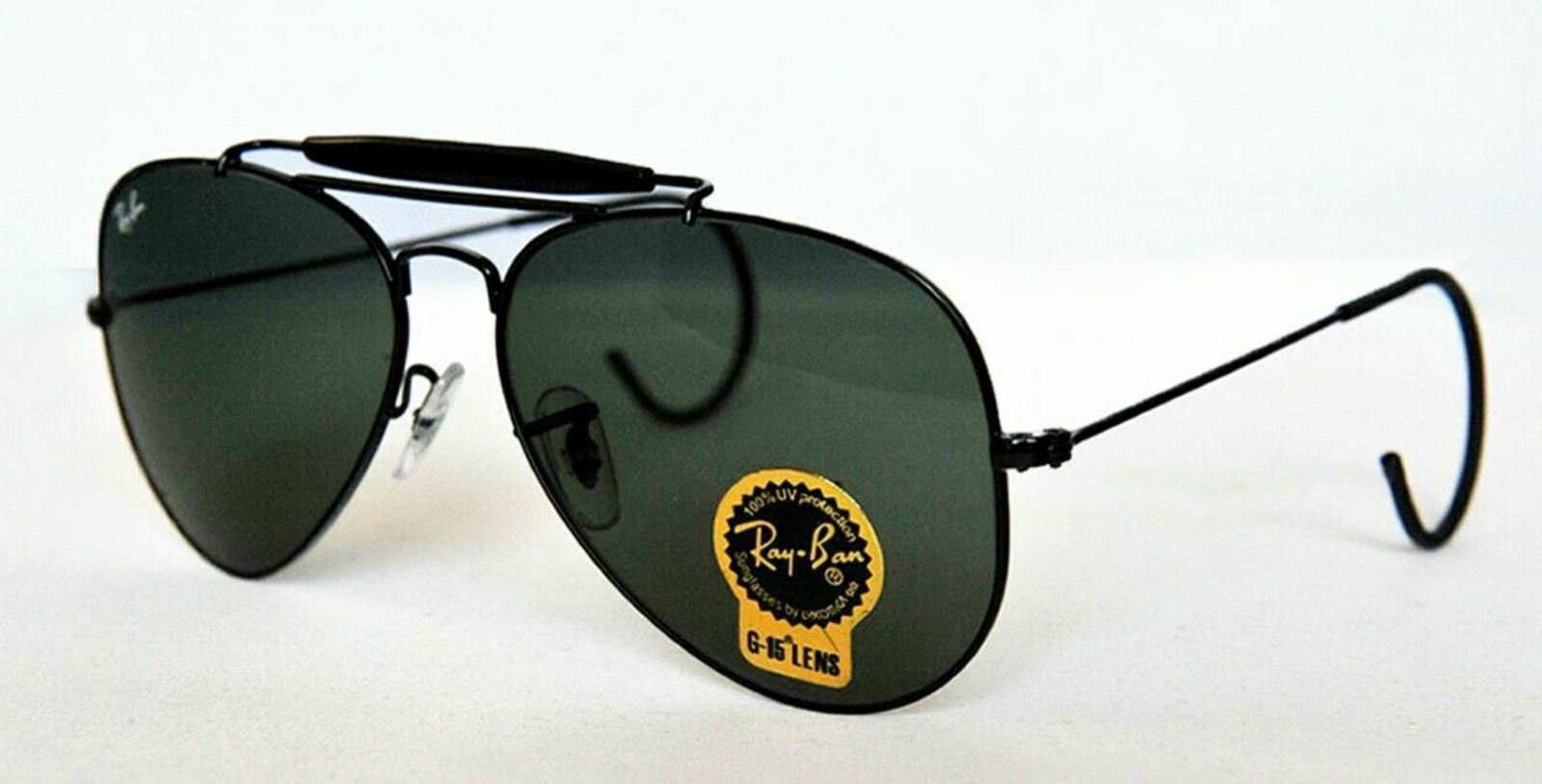 New Ray-Ban OUTDOORSMAN Sunglasses RB 3030 L9500 58-14 Black Frames with Cables
