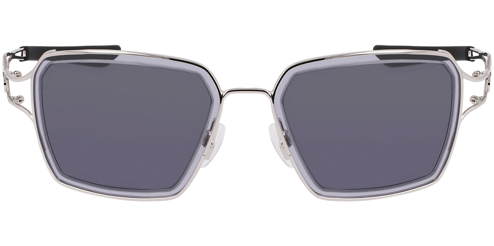 Nike Veil Prism Silver-Tone Geometric Square Sunglasses – NKEV24049 040