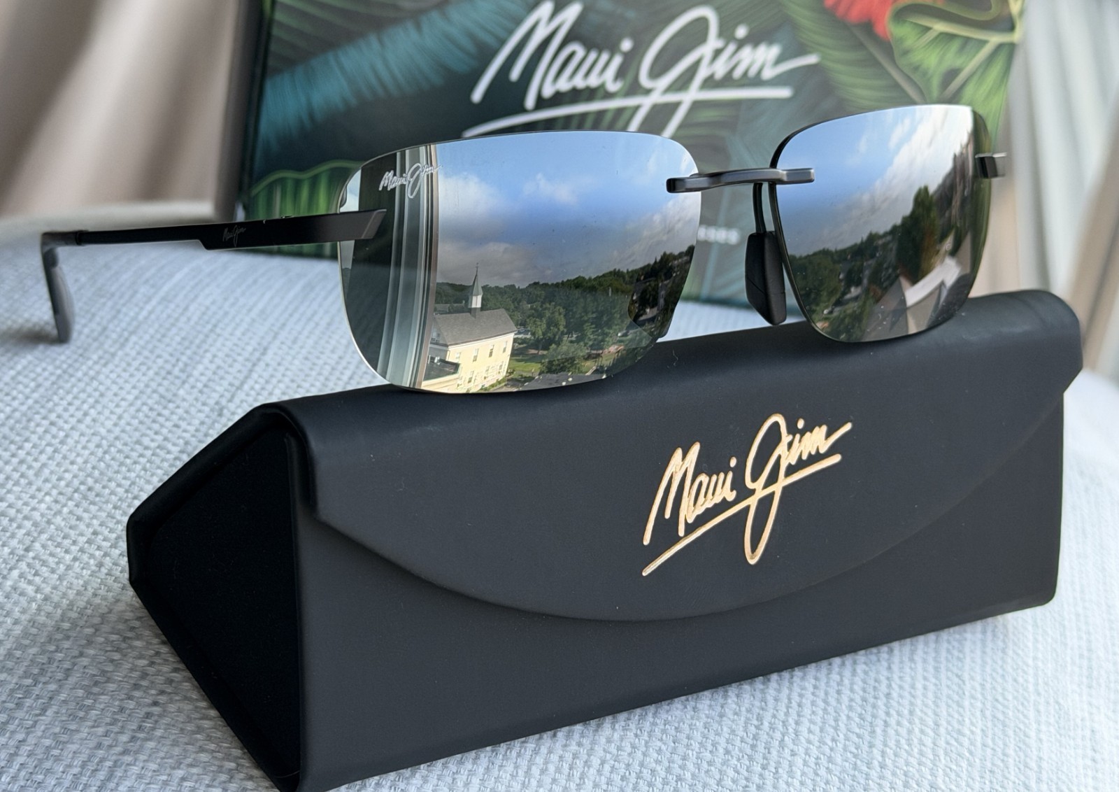 Maui Jim Lanakila MJ 624 02 Black Titanium Frame + Grey Polarized Sunglasses