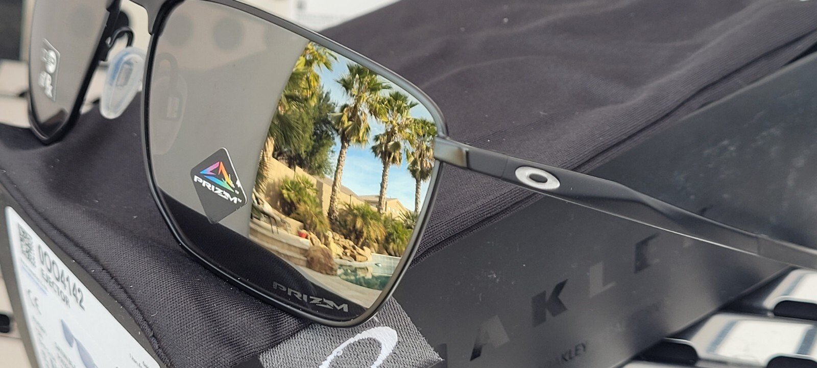 New Oakley EJECTOR Sunglasses 4142-0158 Satin Black w/ Prizm Black Lenses