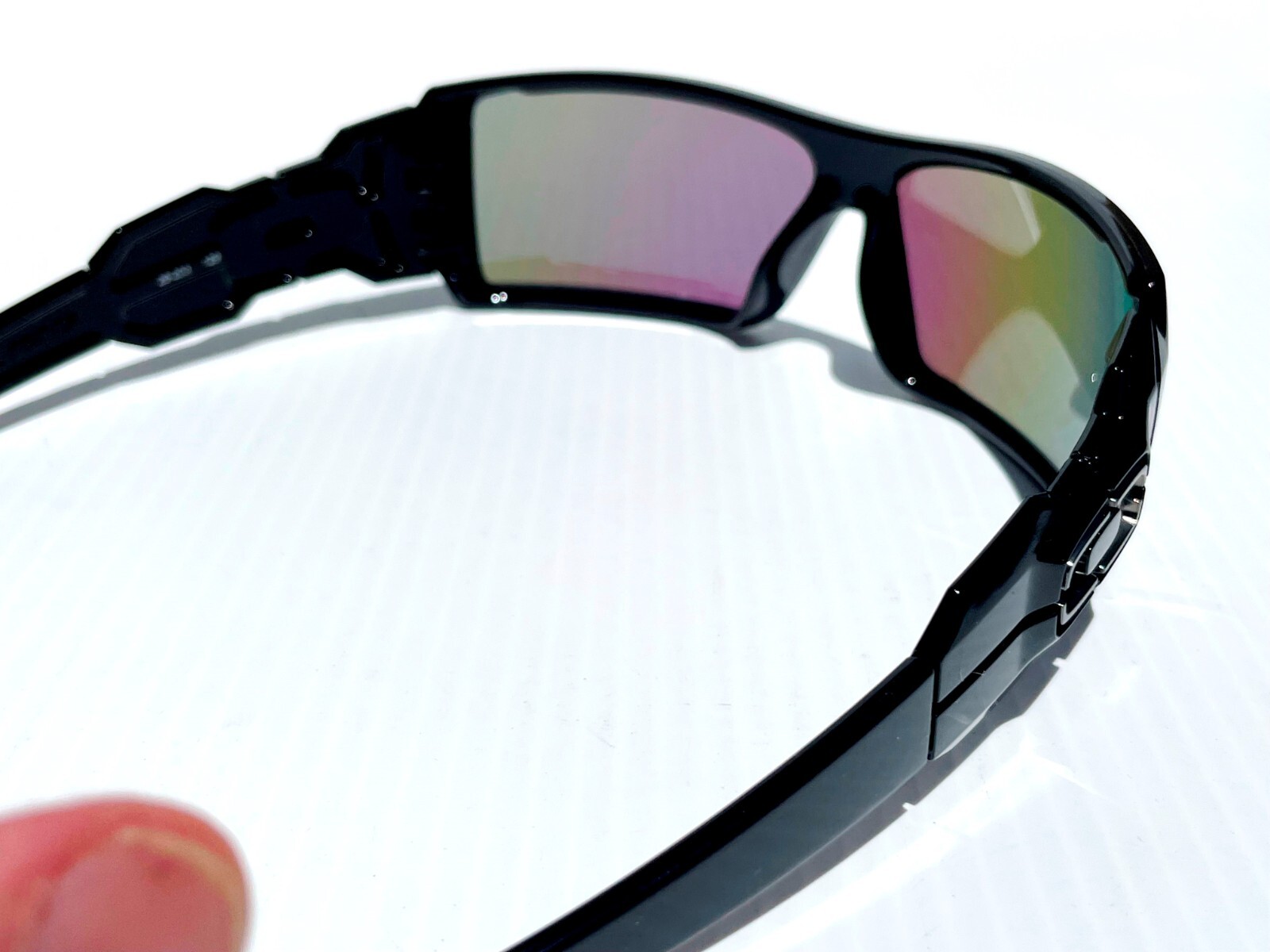 Oakley OIL RIG polished BLACK POLARIZED Galaxy JADE Mirror lens Sunglass 9081