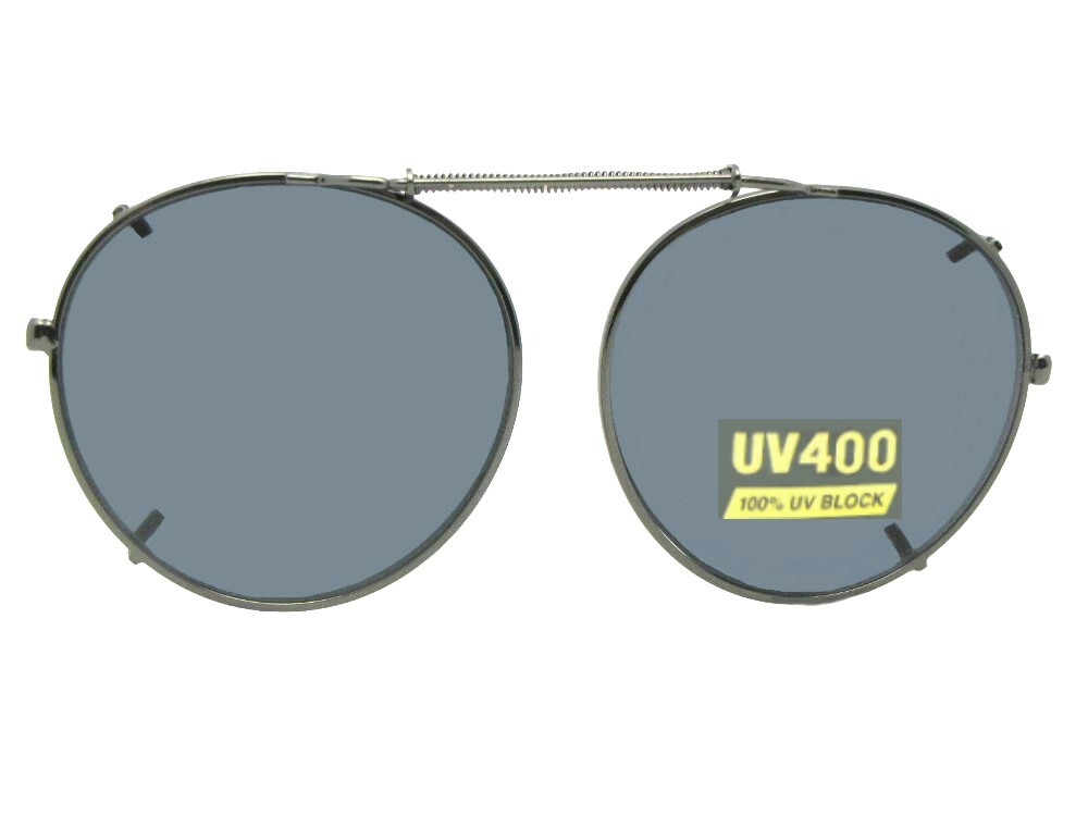 Semi Round Shape Non Polarized Clip-on Sunglasses