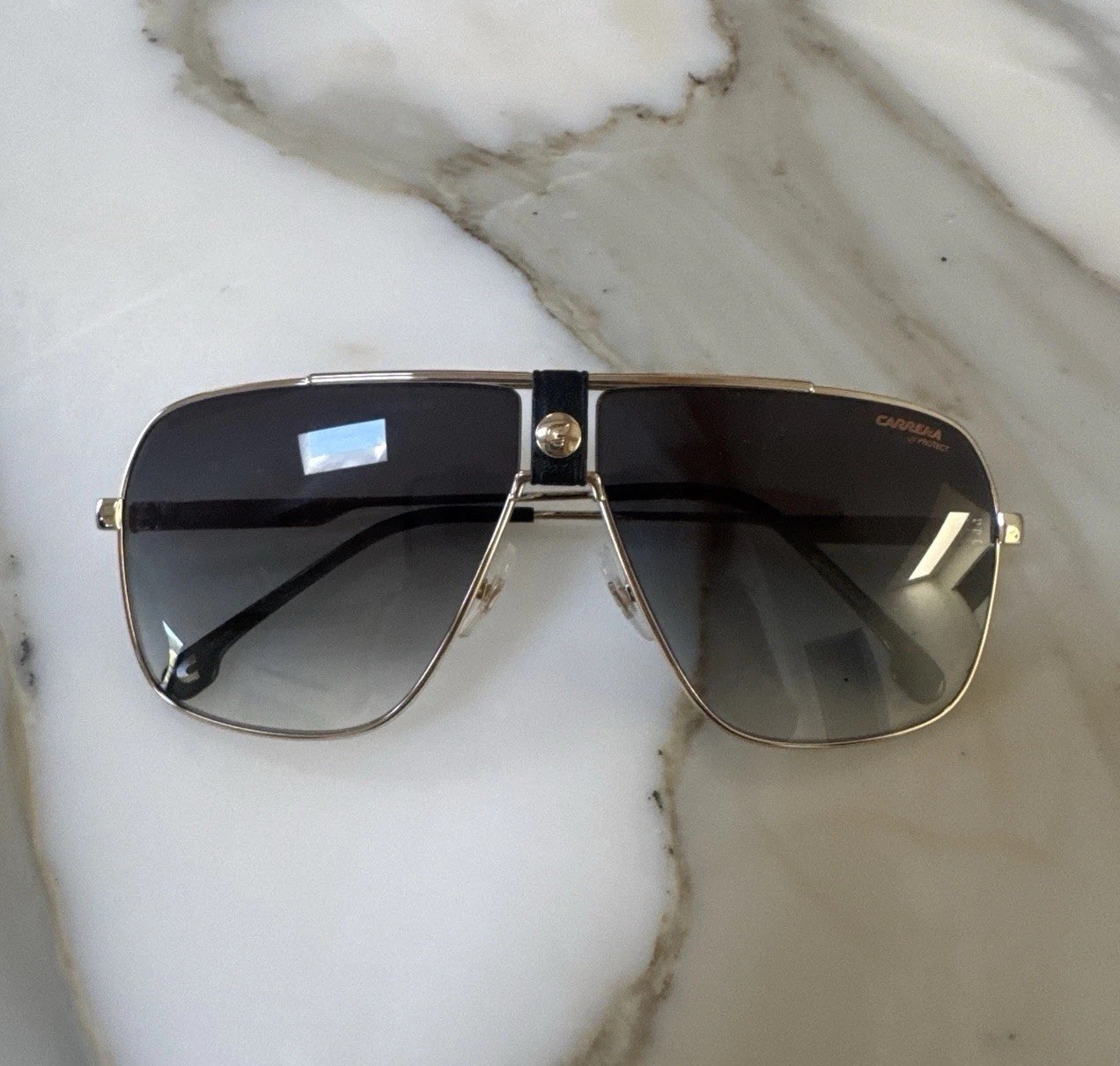 Carrera women’s Aviator Sunglasses Gold Metal Frame