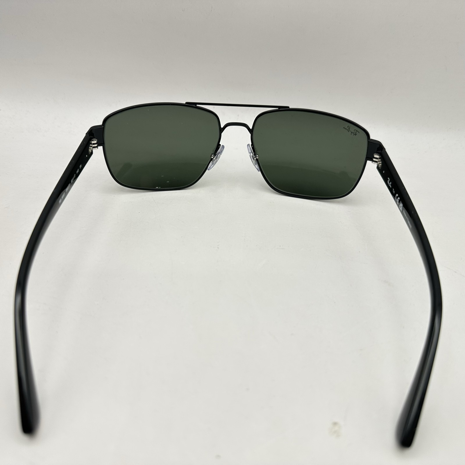 Ray Ban Mens Irregular Aviator Double Bridge Sunglasses RB3663 Black/Green