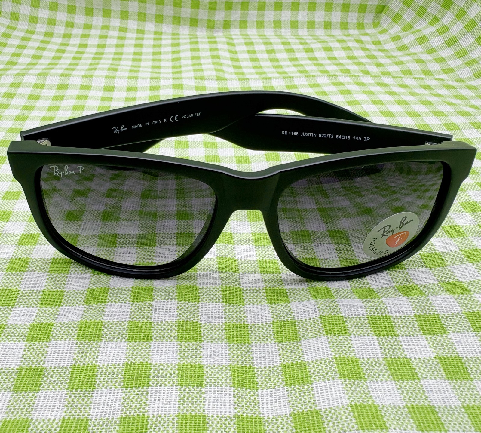 2026 New Men’s Sunglasses RB4165 55mm Ray-Ban Justin Rubber Black Grey Gradient