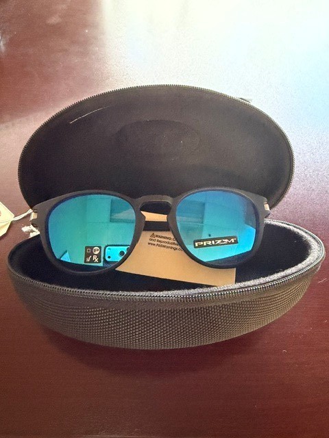 Oakley Sunglasses LATCH Grid Matte Transparent Blue Frame / Prizm Sapphire Lens