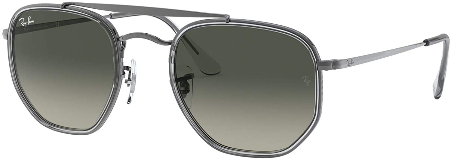 Ray-Ban 0Rb3648M The Marshal Ii Irregular Sunglasses – Gunmetal / Grey Gradient