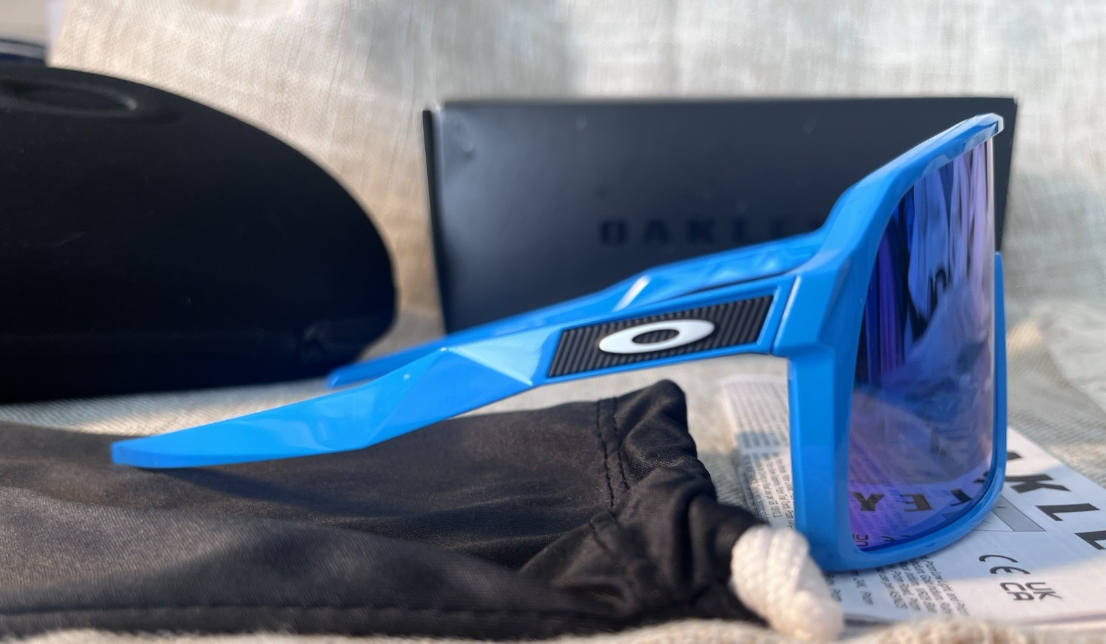 Oakley Sutro OO9406 Shield Sunglasses Blue Frame Mirrored Blue Lenses
