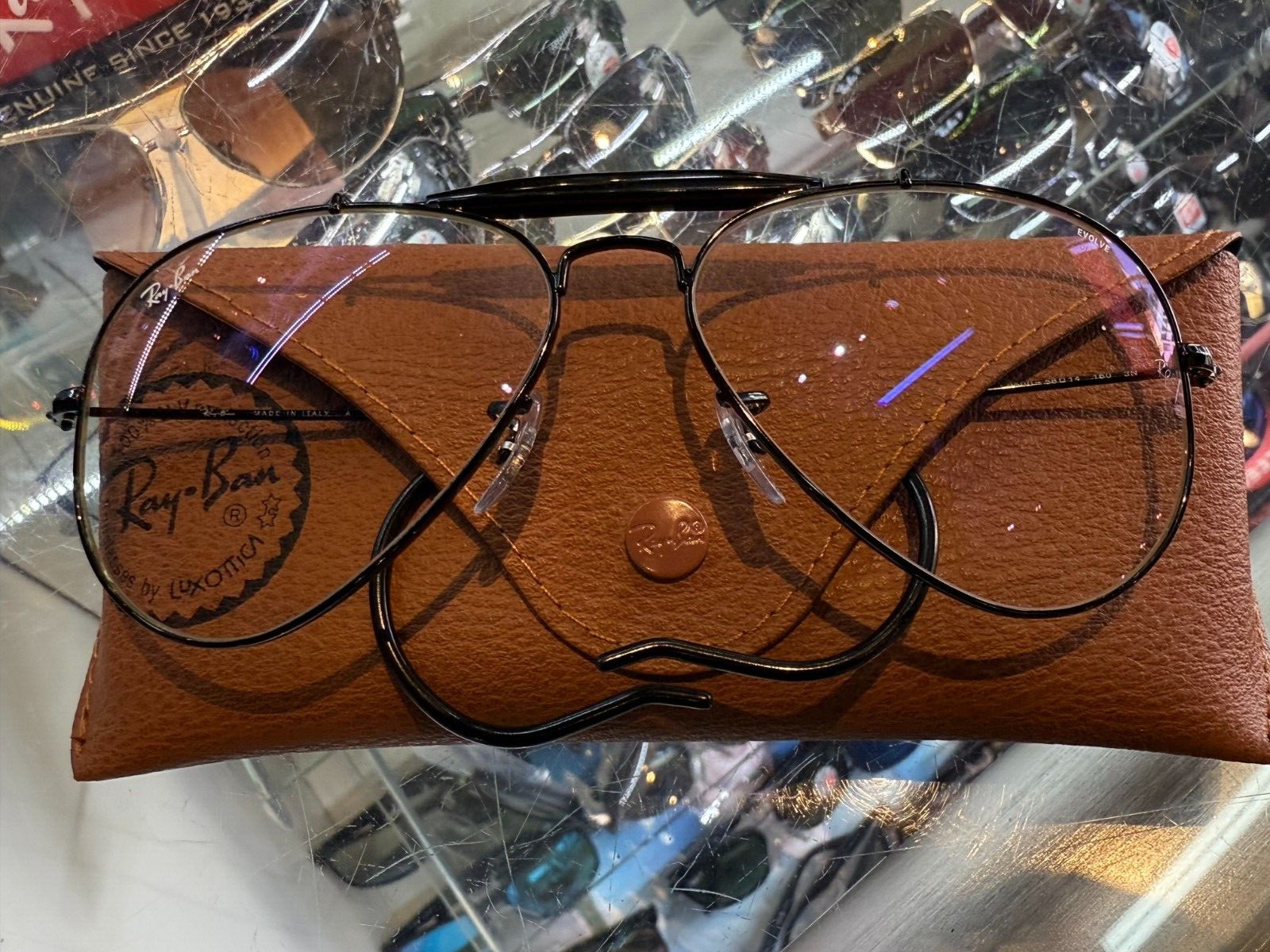 Ray Ban RB3030 Black outdoorsman Cable 58mm evolve light brown photochromic lens