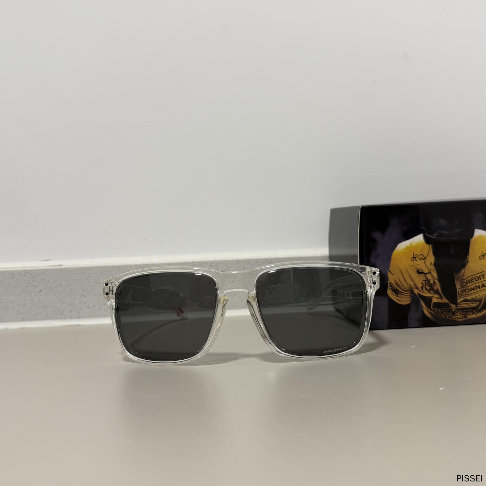 Oakley HOLBROOK PRIZM Black Lens Sunglasses XXL OO9487 Clear FrameIN BOX