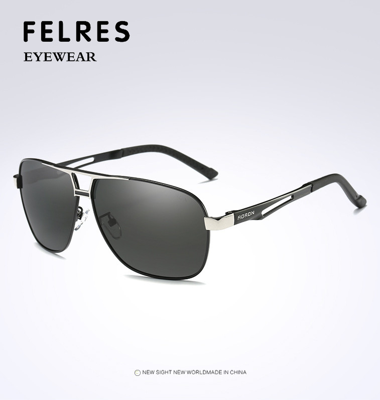 Men Square Metal Tinted Nearsighted Myopia Eyeglasses Outdoor Driving Sunglasses