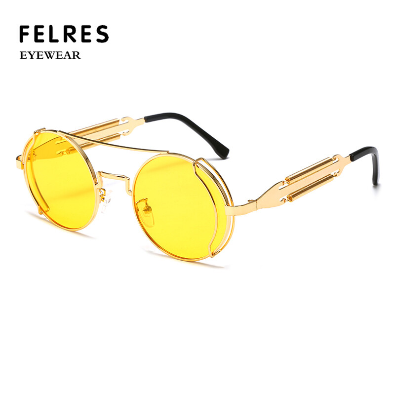 Metal Round Outdoor Sports Sunglasses Men Women Classic Punk Style Glasses Hot