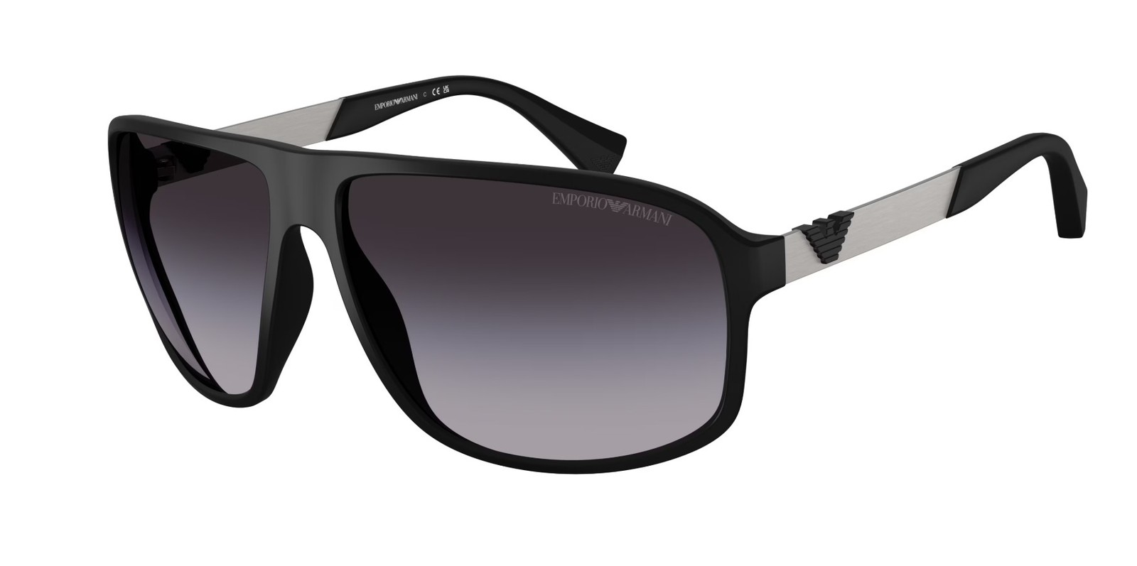 EMPORIO ARMANI EA4029 50638G Black Rubber Grey Gradient 64 mm Men’s Sunglasses