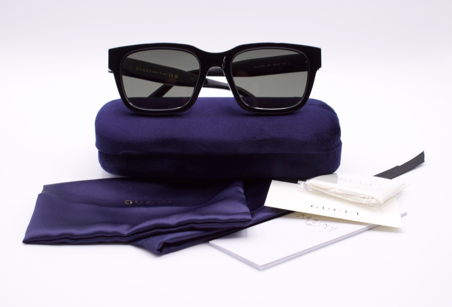 GUCCI GG1857SK-001 55mm Square Men’s Sunglasses
