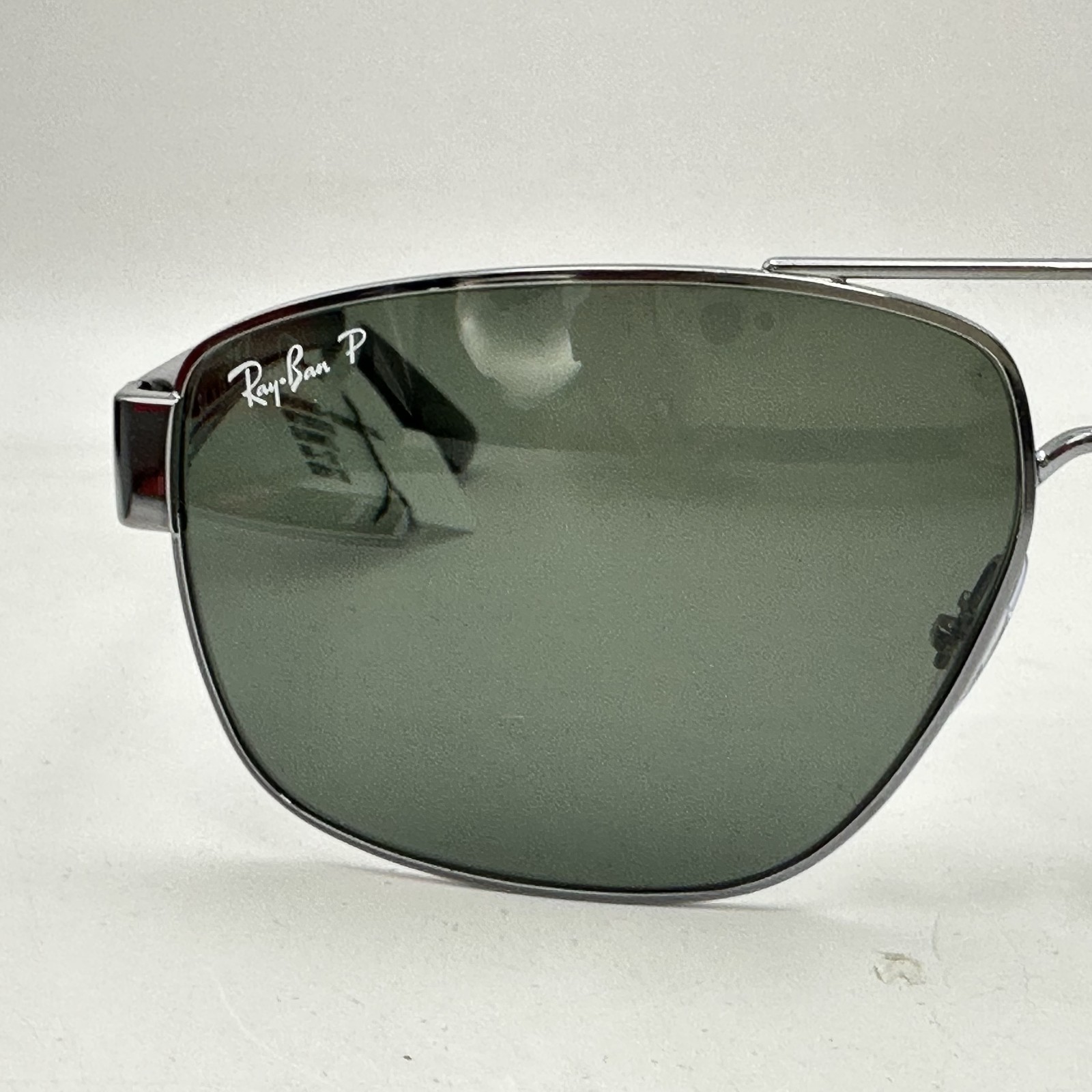 Ray Ban Mens Irregular Aviator Polar Sunglasses RB3663 Black/Green