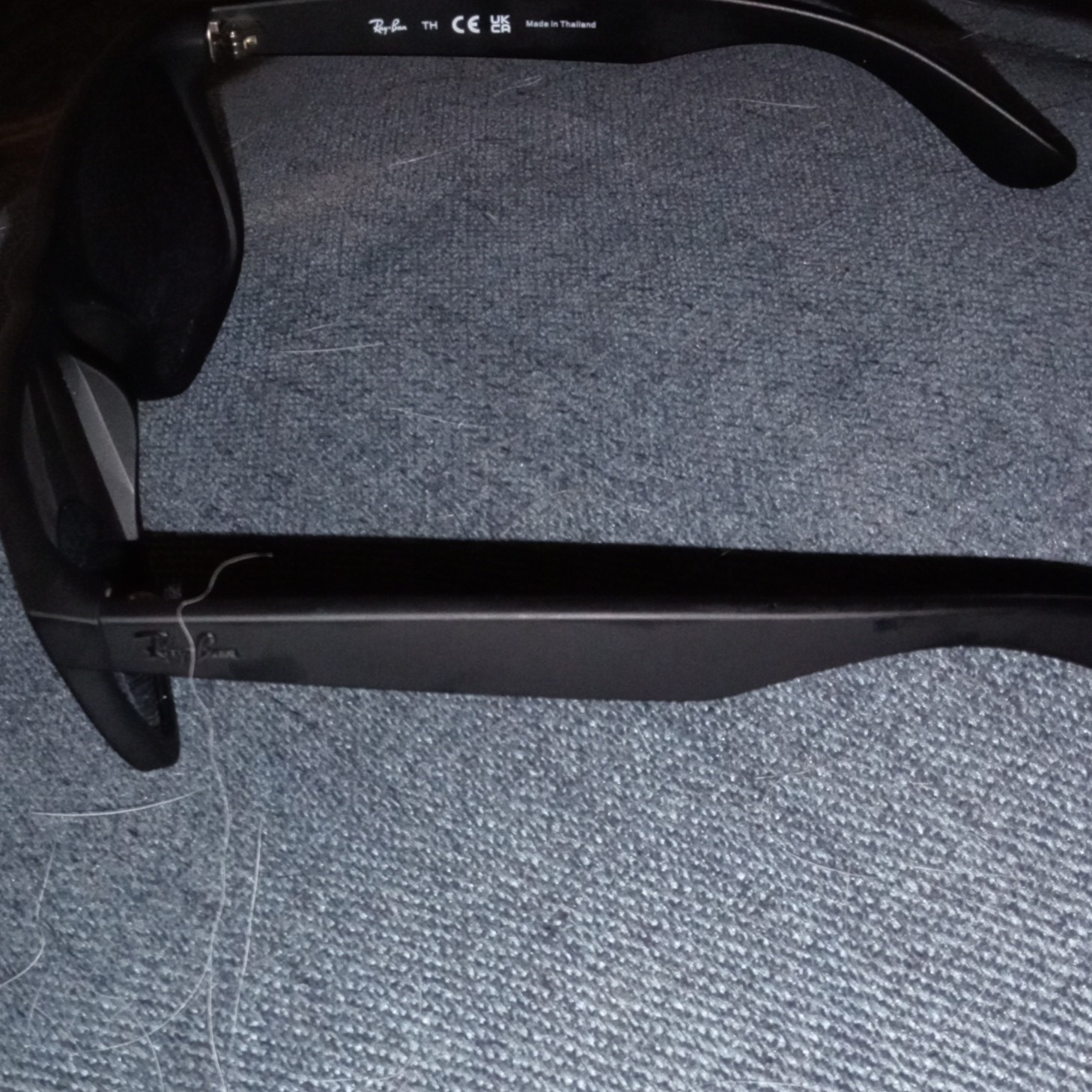 Ray-Ban Justin RB4165 Polarized Sunglasses Black Frame/Lens Rectangle 145mm