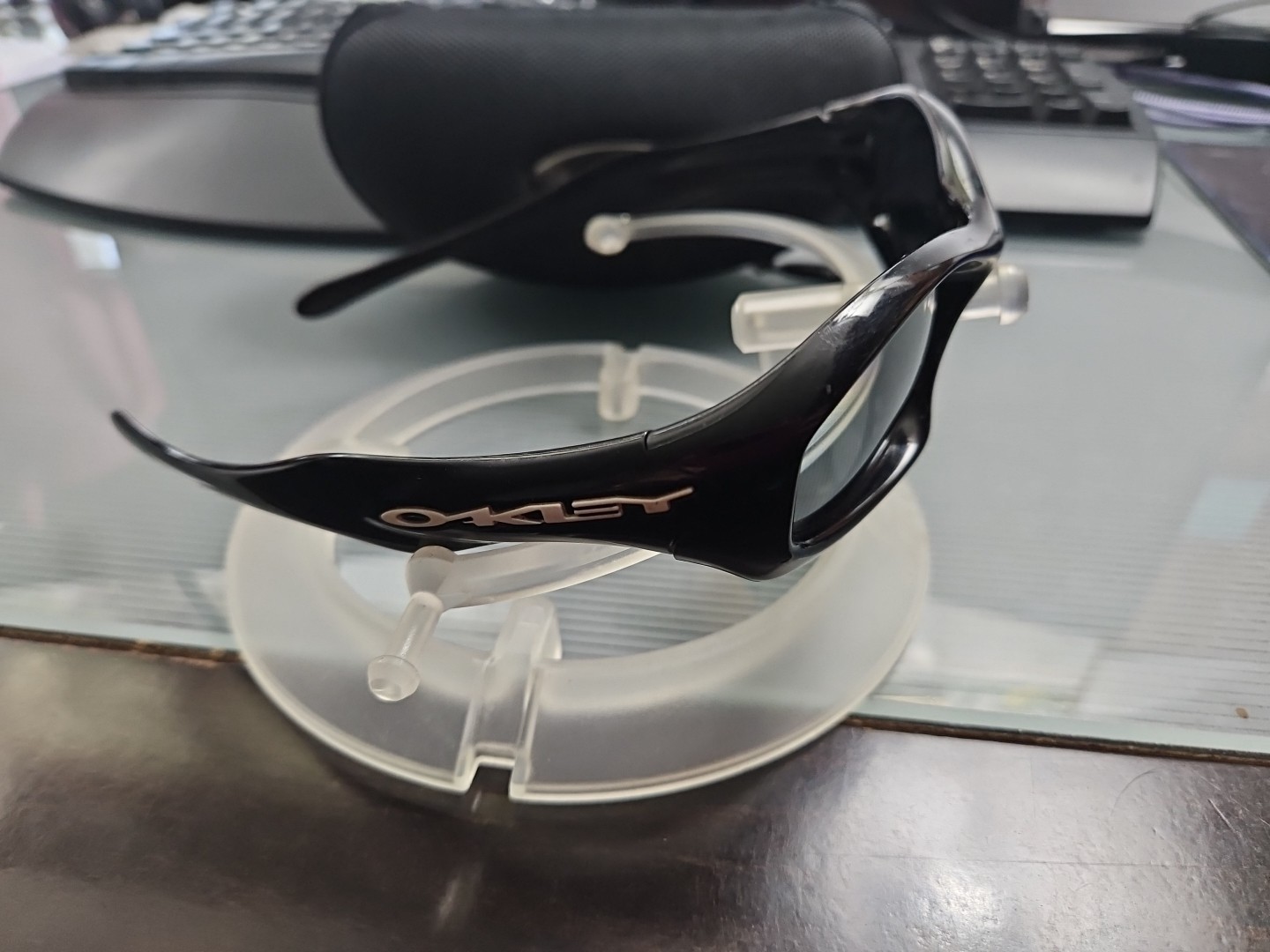 Oakley Fatcat Polished Black Vintage Sunglasses Made In USA with Case Fat Cat
