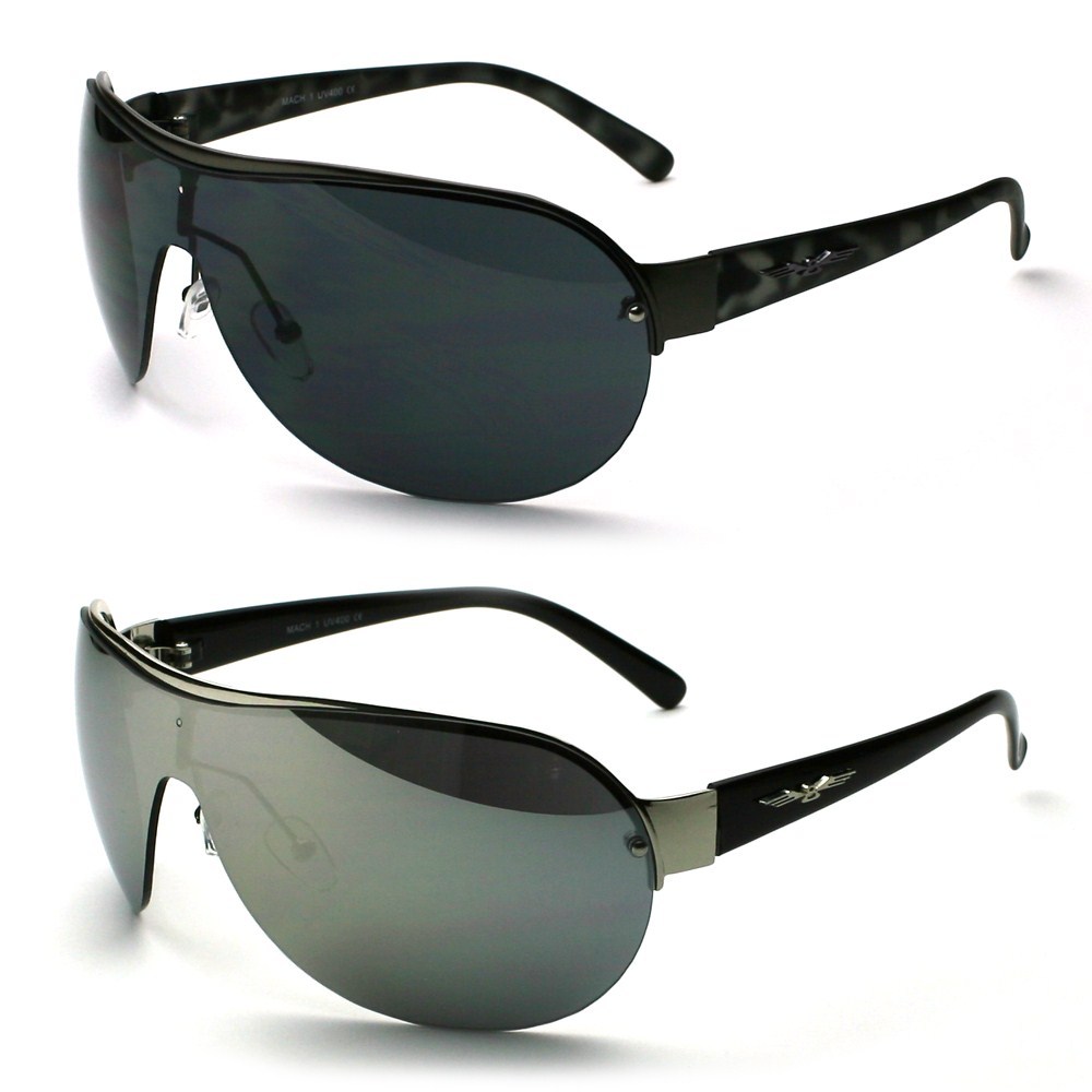 Oversized Classic Retro Mens Fashion Metal Aviator Vintage Designer Sunglasses