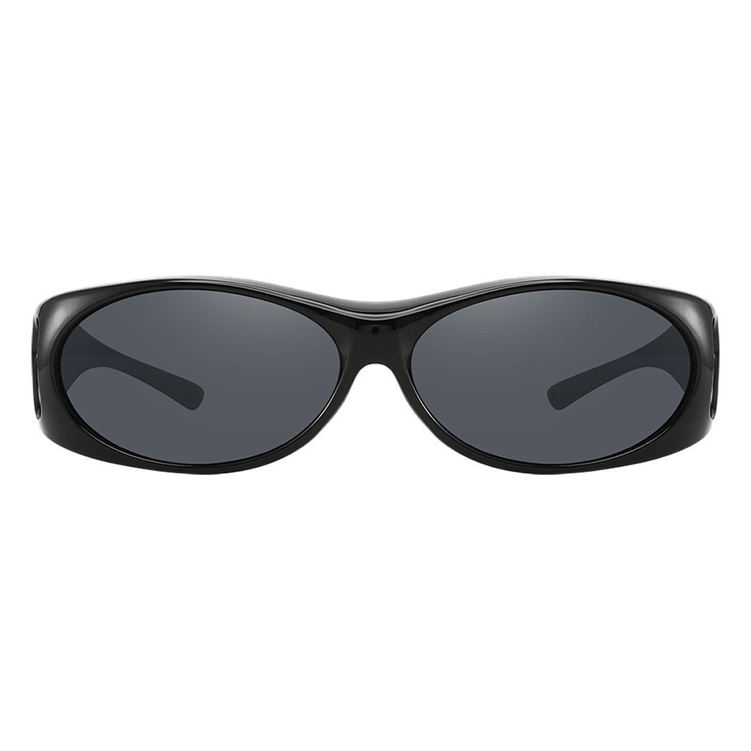 Polarized Sunglasses Medium Fit Over Glasses Rectangular OTG Frame Anti-Glare