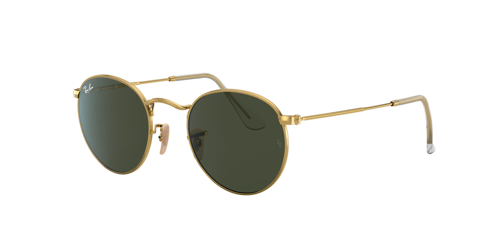Ray-Ban RB3447 001 50mm Round Metal Gold Sunglasses