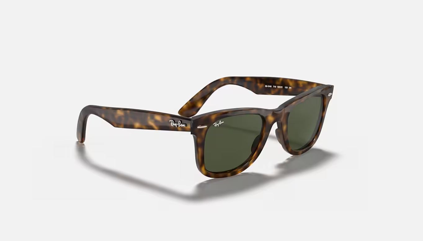 Ray-Ban Wayfarer Ease Polished Light Havana / G-15 Green 50 mm Sunglasses