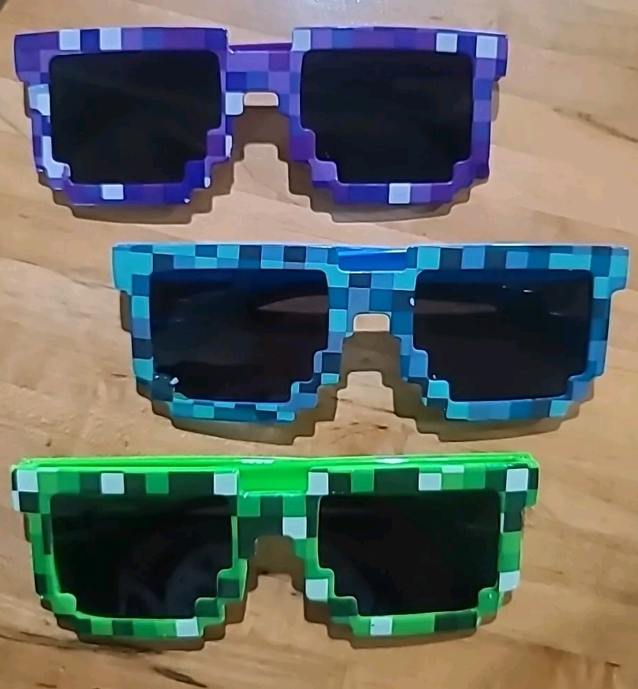 Lot Of 3 Minecraft Unisex Adults Sunglasses With UV400 New