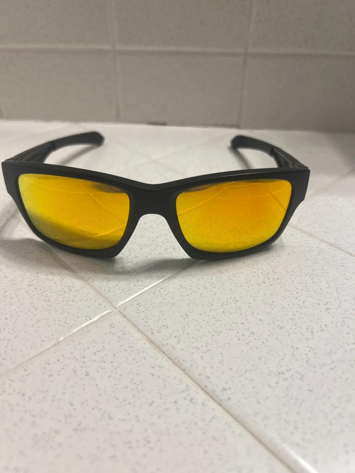 Oakley Jupiter Squared OO9135-13 MPH Matte Black Fire Iridium Orange Icon