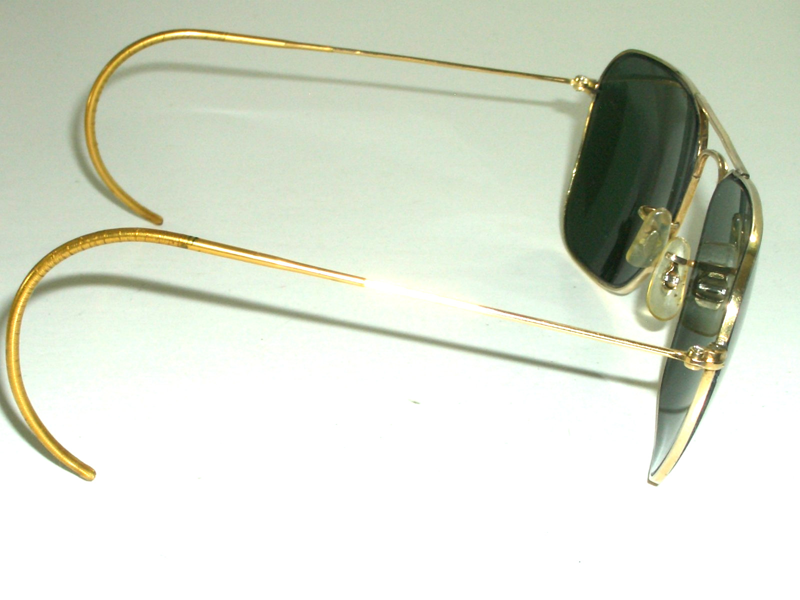58[]16mm 1960’s VINTAGE B&L RAY BAN 1/30 10K GO G15 CARAVAN AVIATOR SUNGLASSES